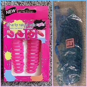 NWT 2 Piece Beauty Bundle - nail polish guide And NEW Cooling Gel Eye Mask 💅